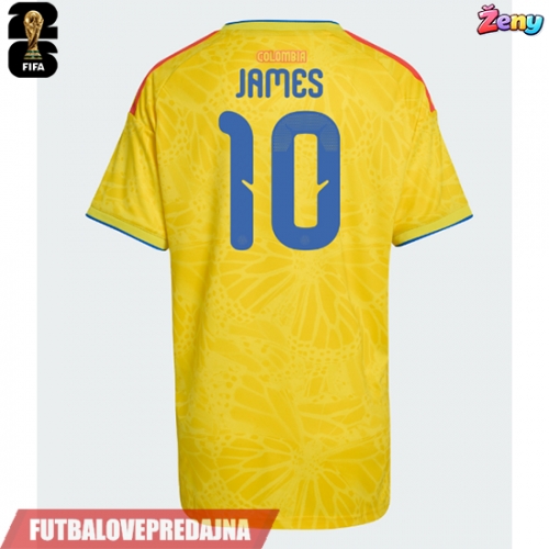 Lacne Ženy Futbalové dres Kolumbia James Rodriguez #10 MS 2026 Krátky Rukáv - Domáci